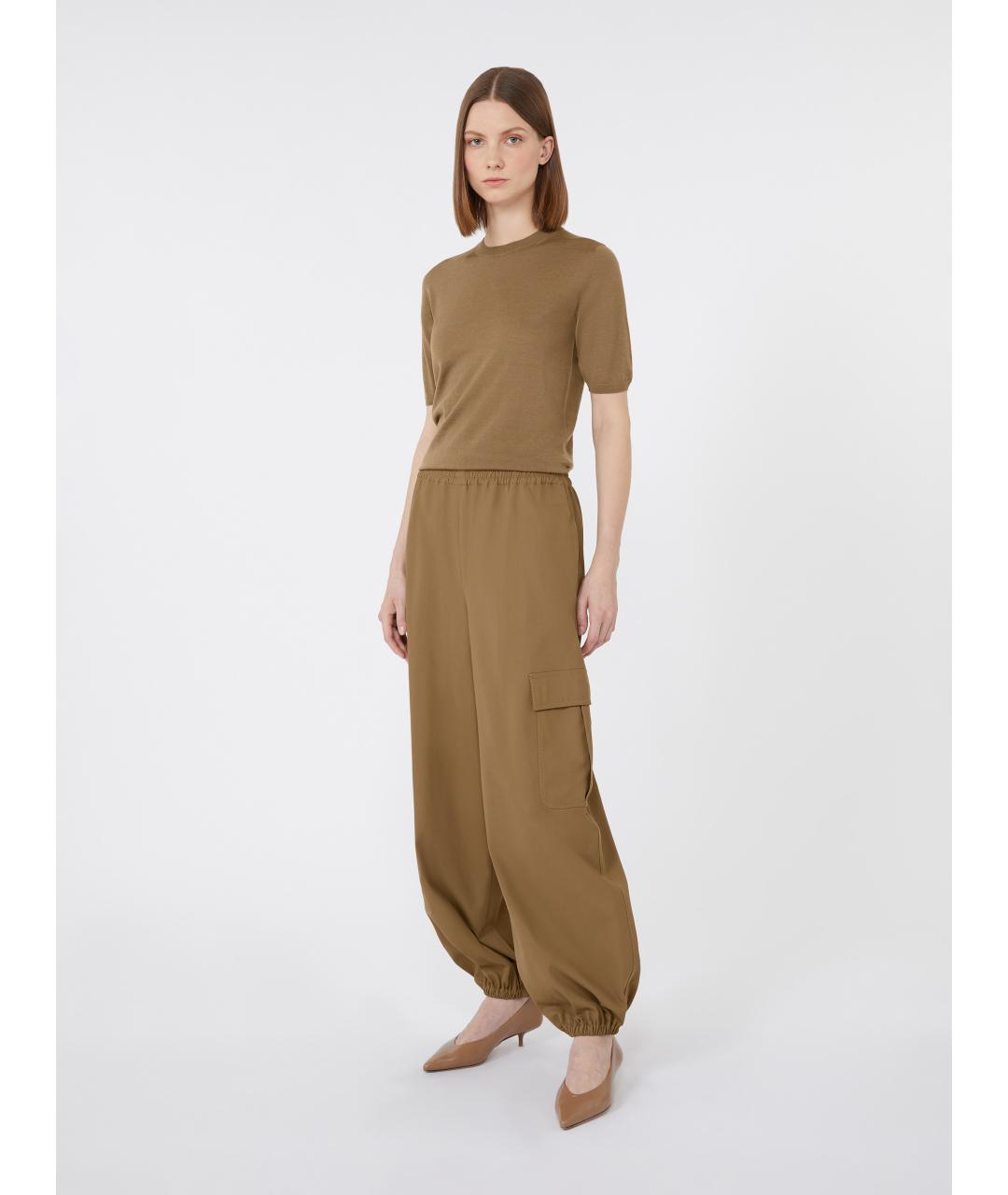 MAX MARA Коричневый шерстяной джемпер / свитер, фото 2