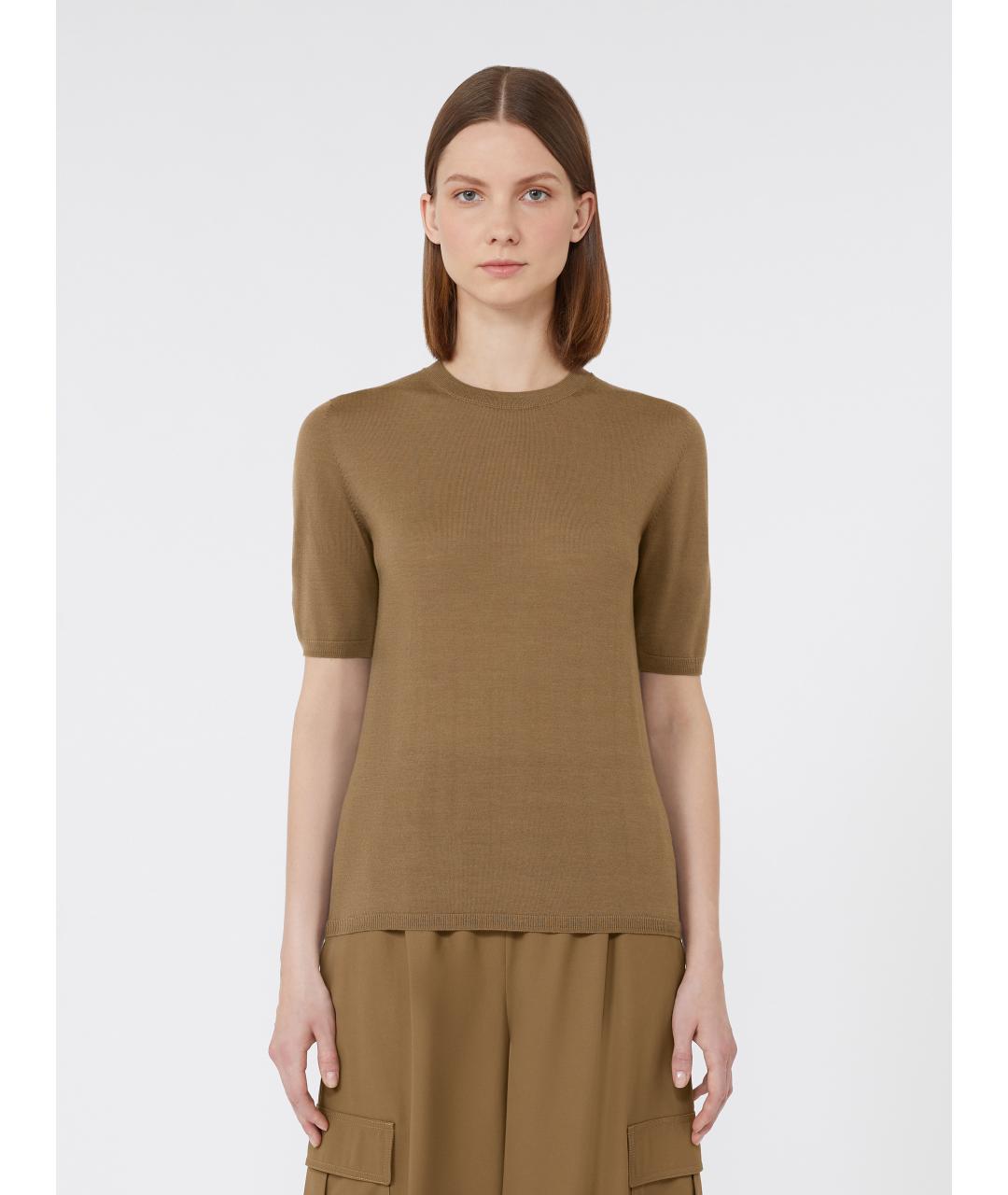 MAX MARA Коричневый шерстяной джемпер / свитер, фото 3