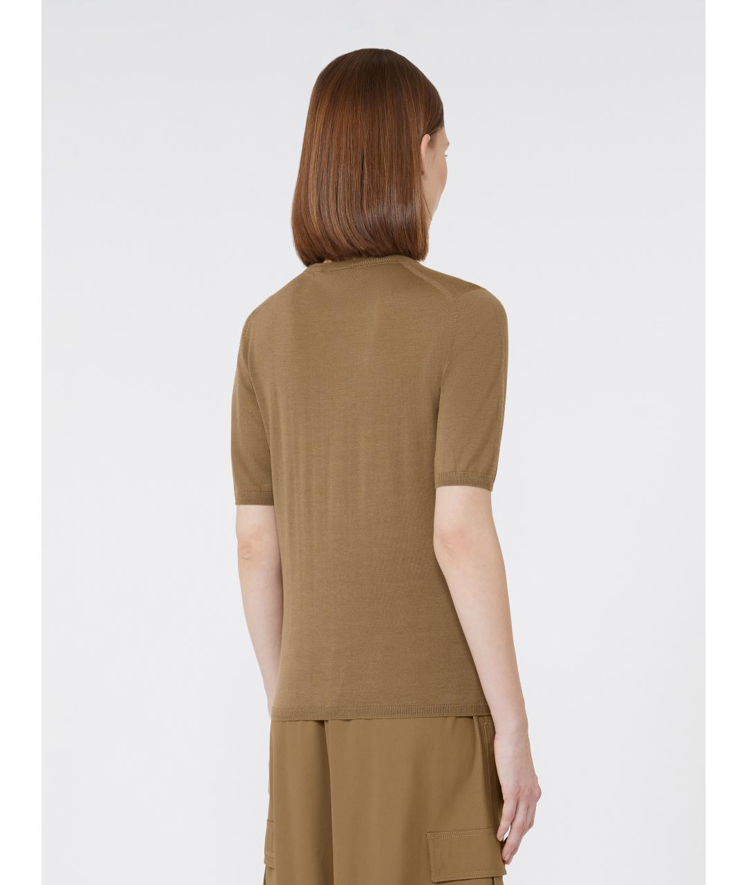 MAX MARA Коричневый шерстяной джемпер / свитер, фото 4