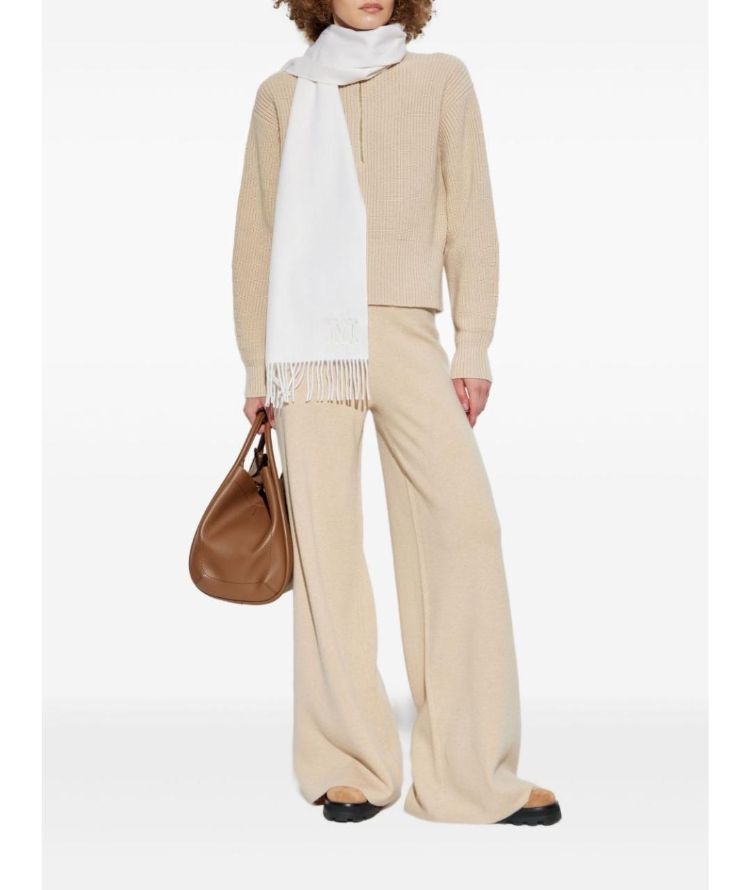 MAX MARA Бежевый шерстяной джемпер / свитер, фото 2