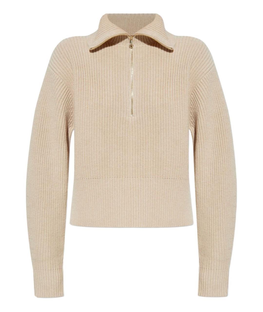 MAX MARA Бежевый шерстяной джемпер / свитер, фото 1