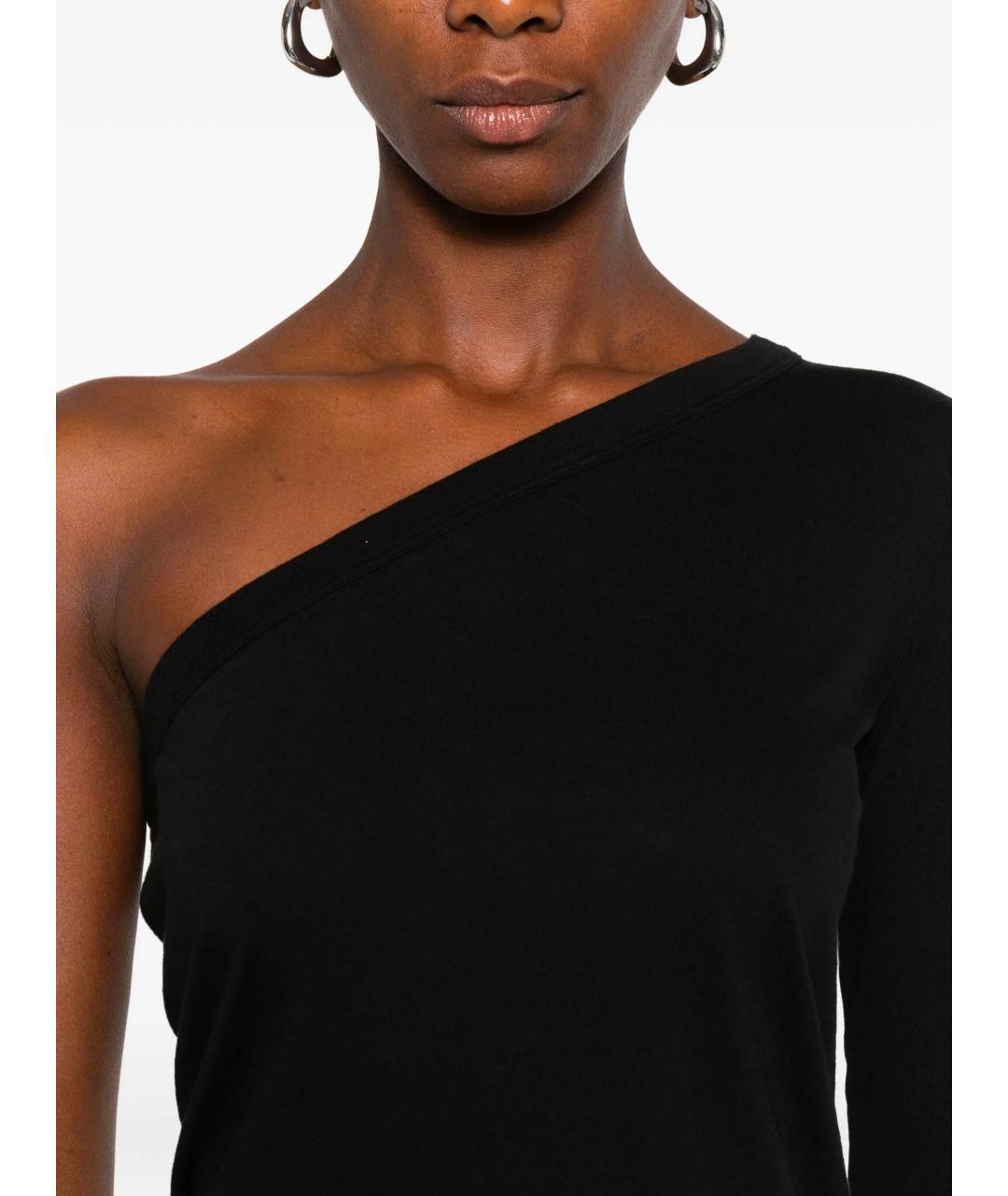 RICK OWENS DRKSHDW Черное хлопковое вечернее платье, фото 5