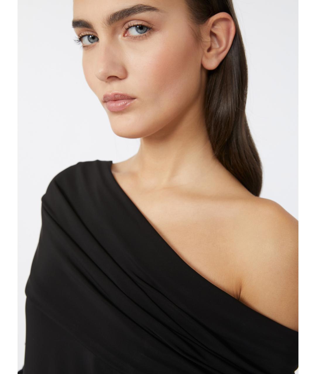 MAX MARA STUDIO Черное вискозное повседневное платье, фото 5