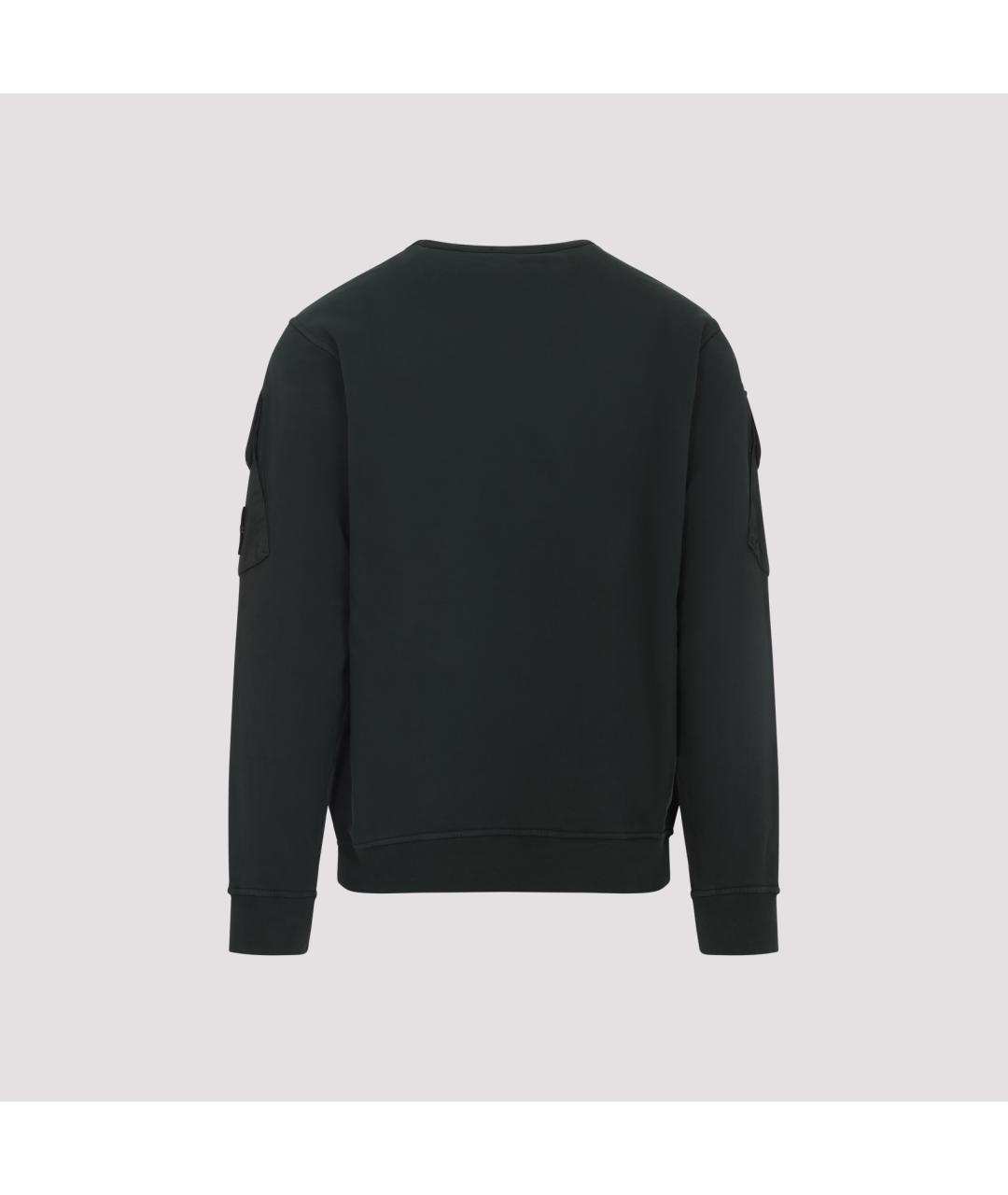 STONE ISLAND Зеленый хлопковый джемпер / свитер, фото 2