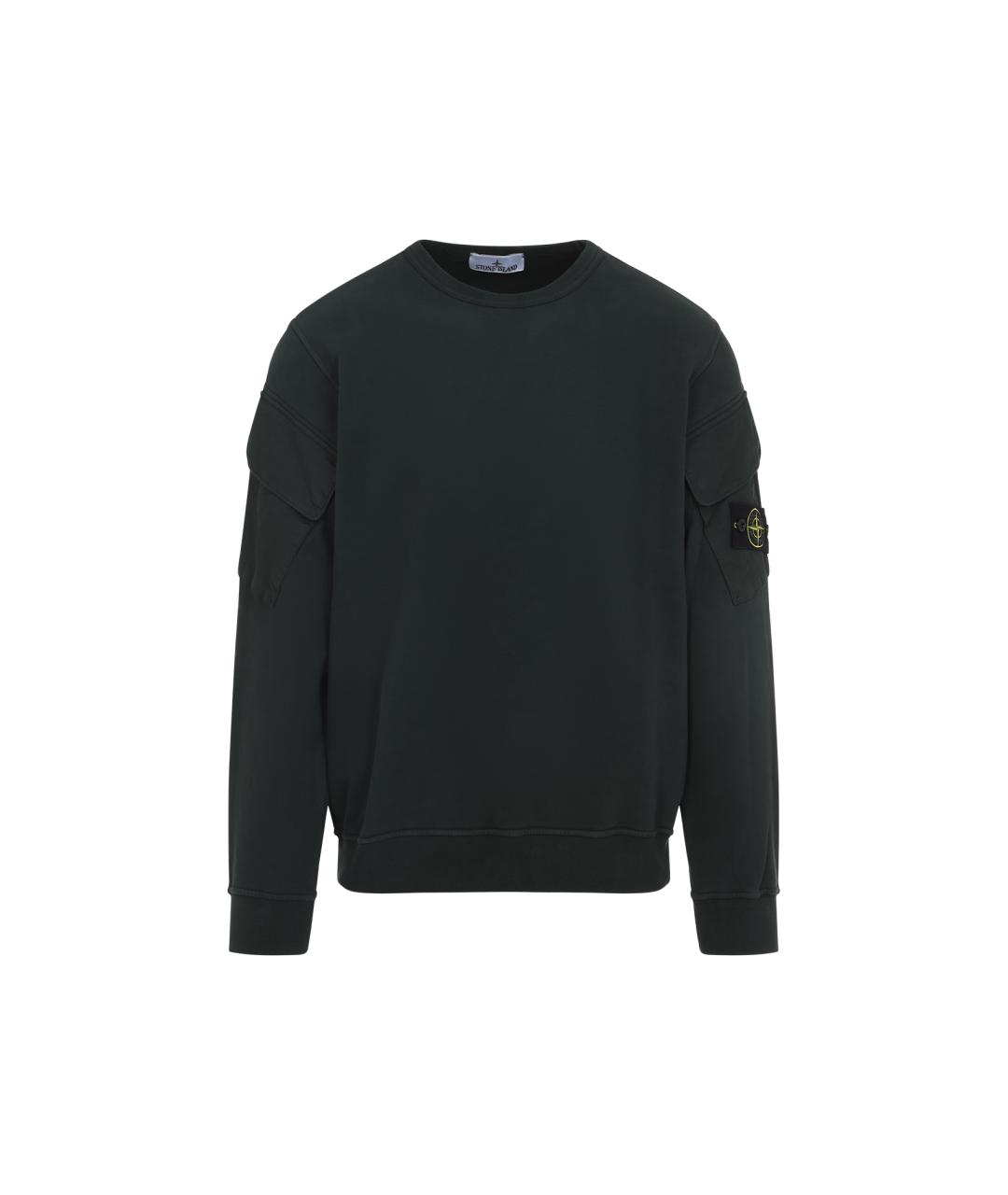 STONE ISLAND Зеленый хлопковый джемпер / свитер, фото 1