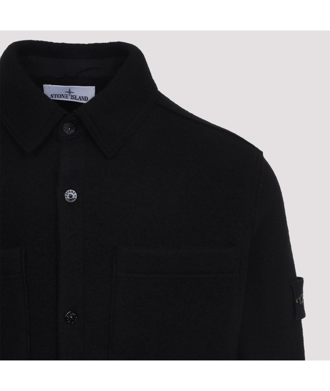 STONE ISLAND Черная шерстяная куртка, фото 5