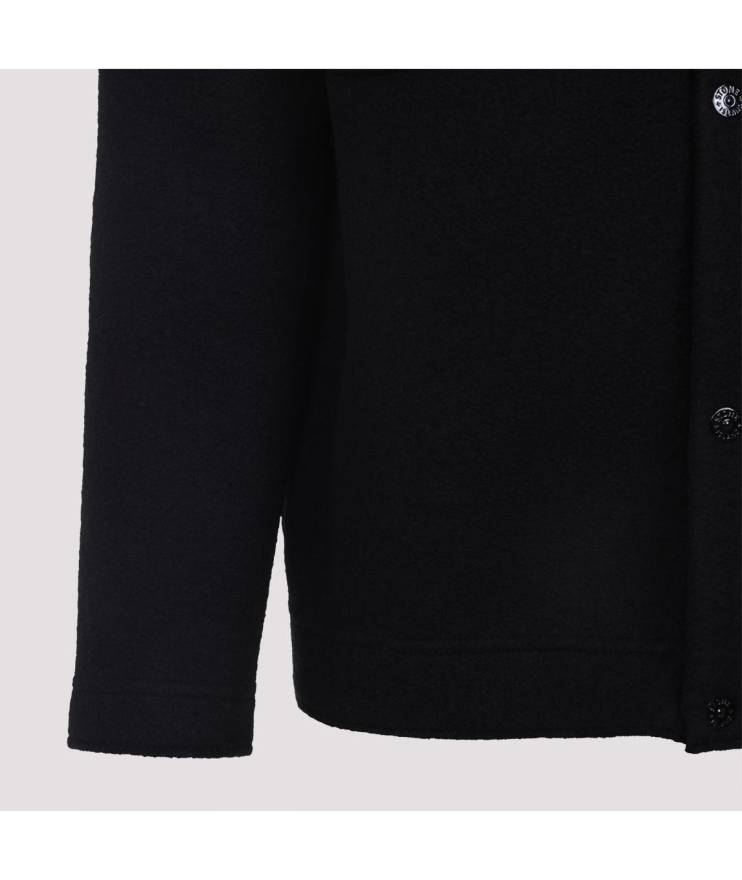 STONE ISLAND Черная шерстяная куртка, фото 4