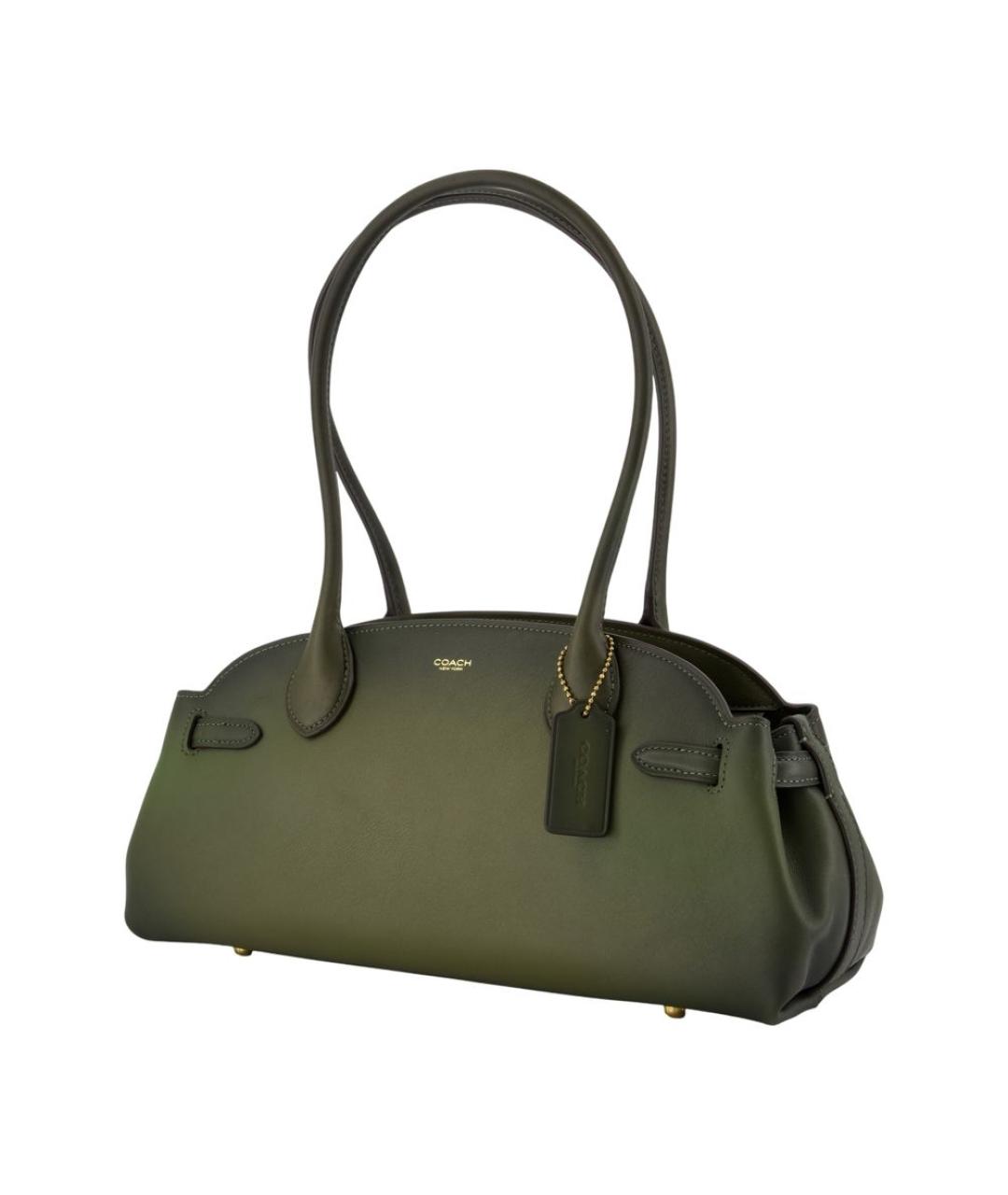 COACH Зеленая кожаная сумка через плечо, фото 2