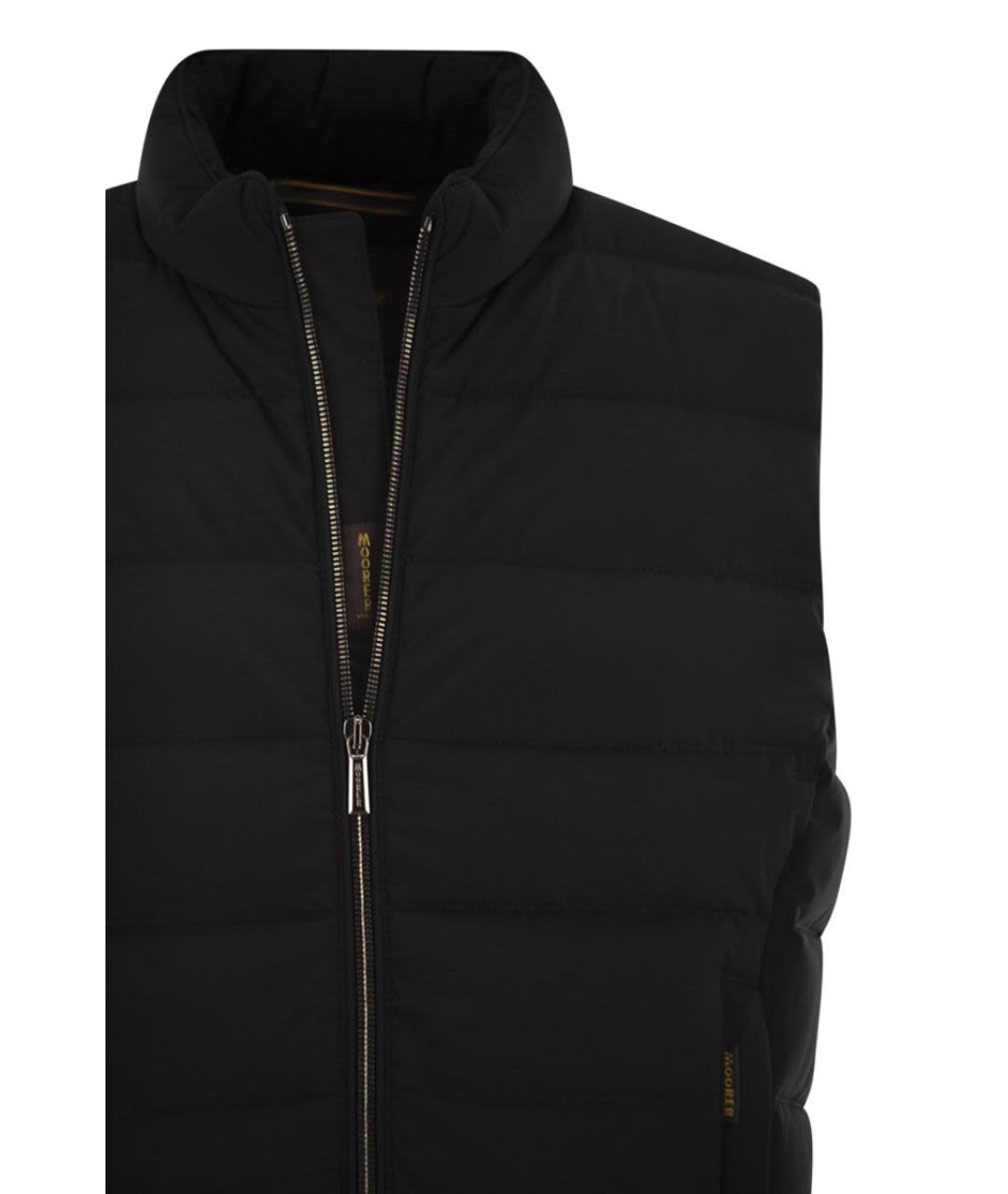 MOORER Черный полиамидовый жилет, фото 4