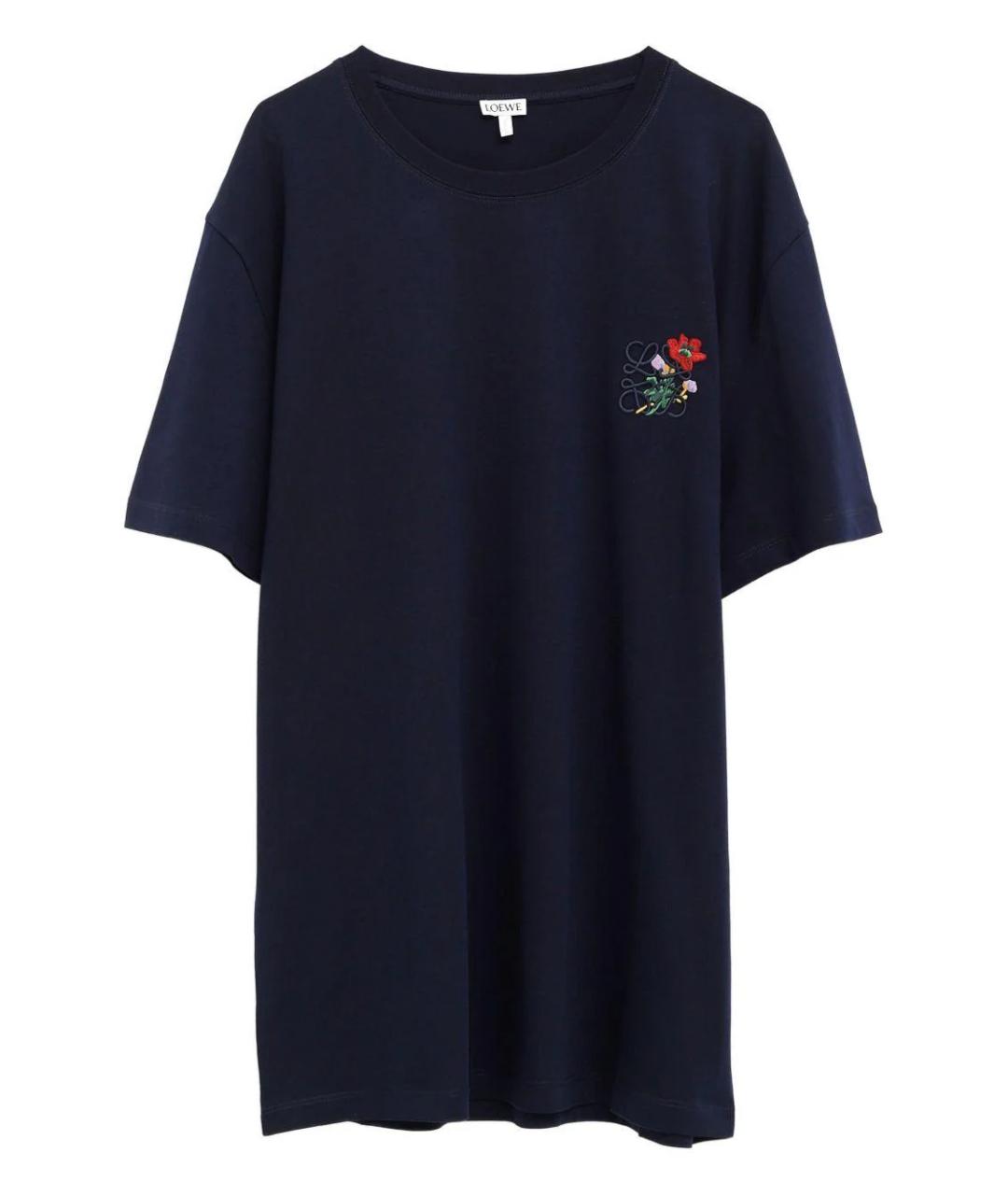 LOEWE Синяя хлопковая футболка, фото 1
