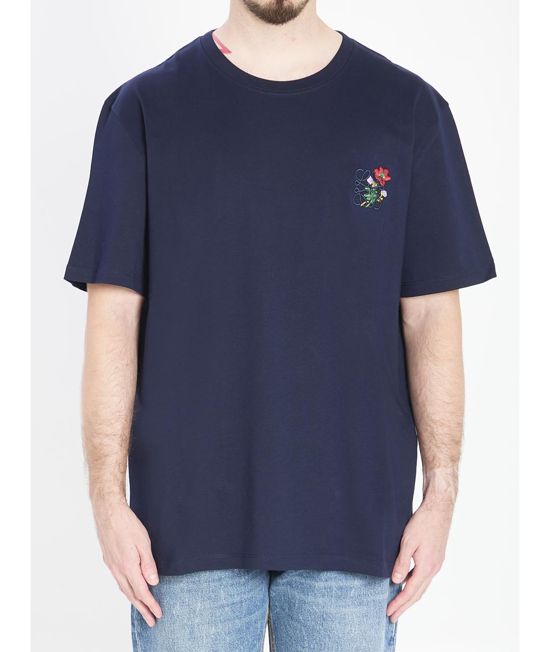 LOEWE Синяя хлопковая футболка, фото 2