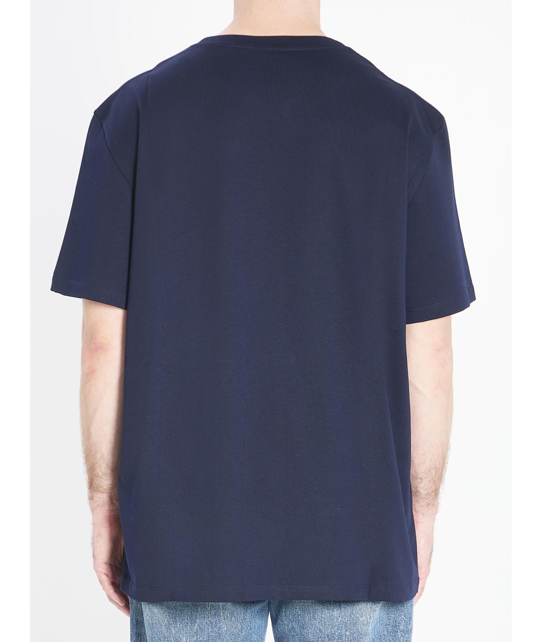 LOEWE Синяя хлопковая футболка, фото 5