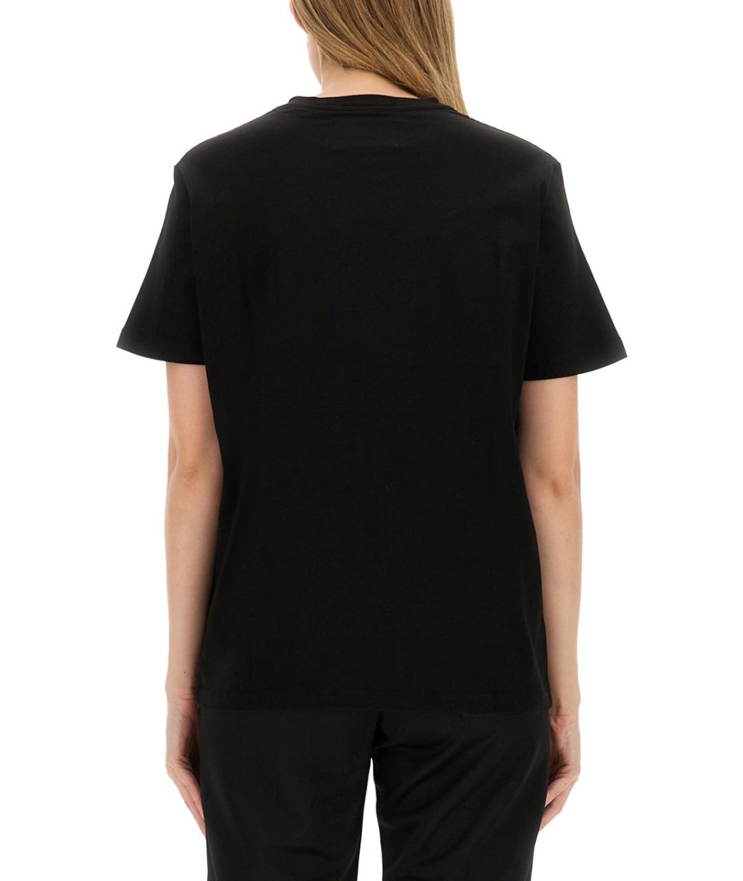 GOLDEN GOOSE DELUXE BRAND Черная хлопковая футболка, фото 3