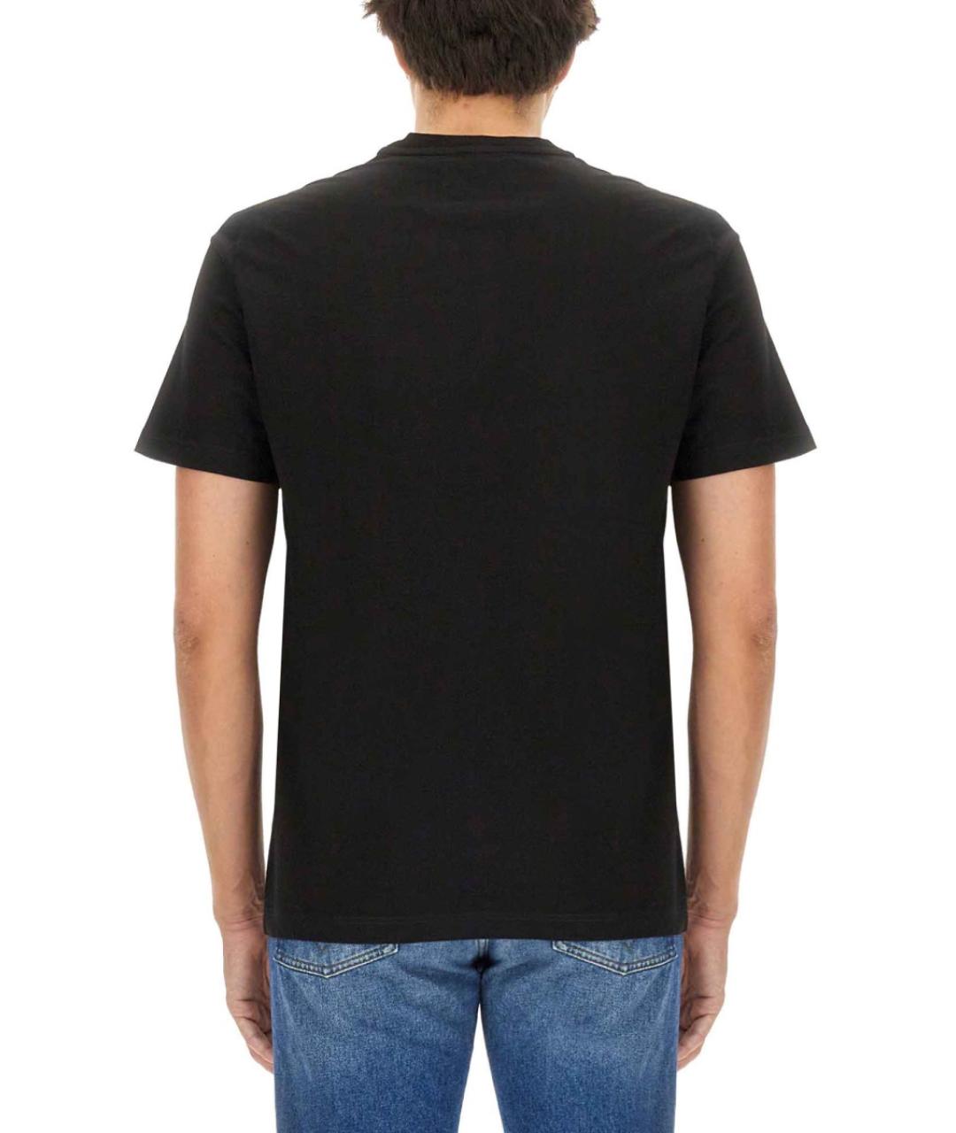 GOLDEN GOOSE DELUXE BRAND Черная хлопковая футболка, фото 4