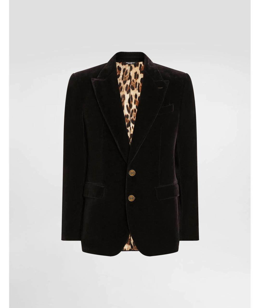 DOLCE&GABBANA Коричневый хлопковый пиджак, фото 7