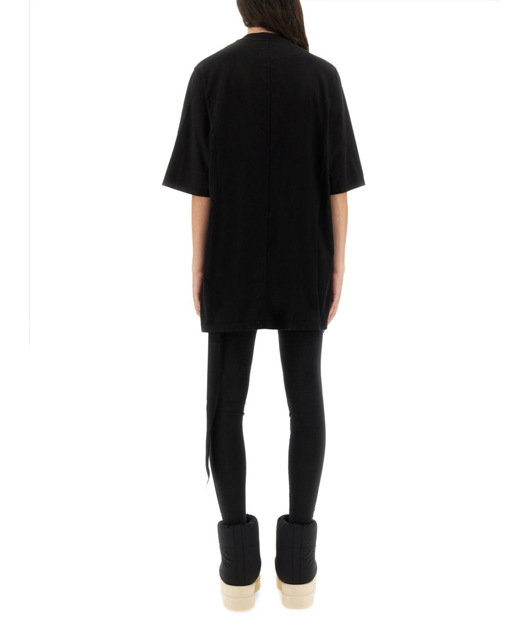 RICK OWENS DRKSHDW Черная хлопковая футболка, фото 3