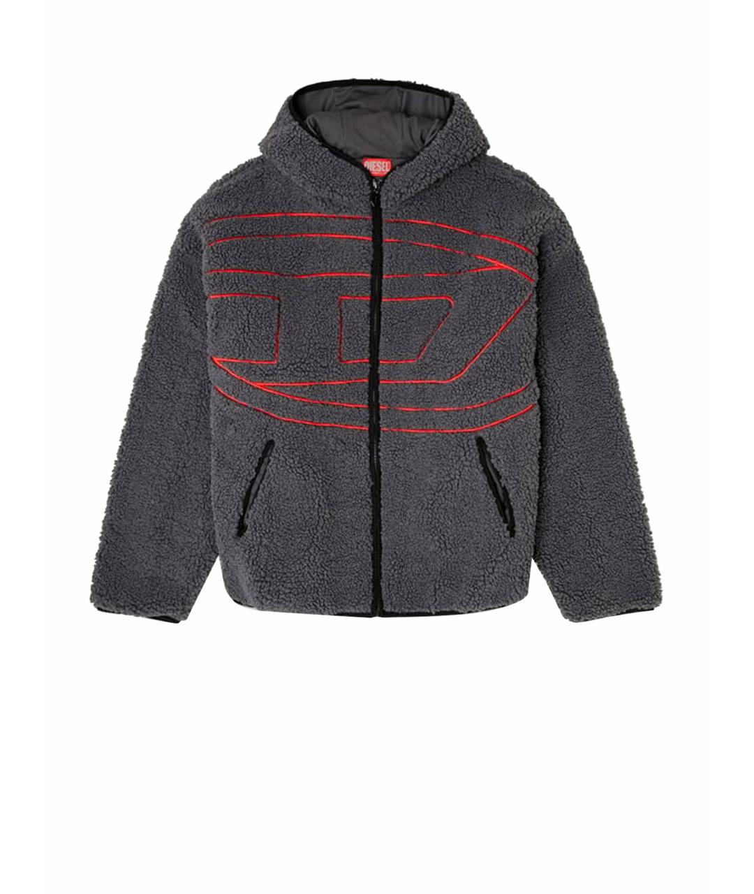 DIESEL Серая полиэстеровая куртка, фото 1