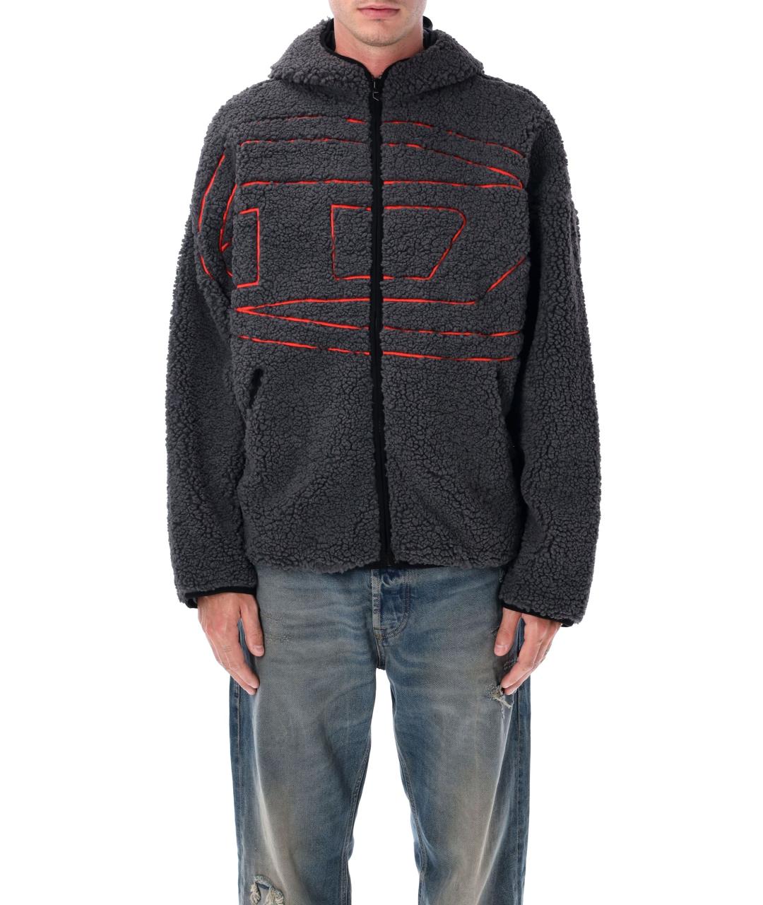 DIESEL Серая полиэстеровая куртка, фото 2