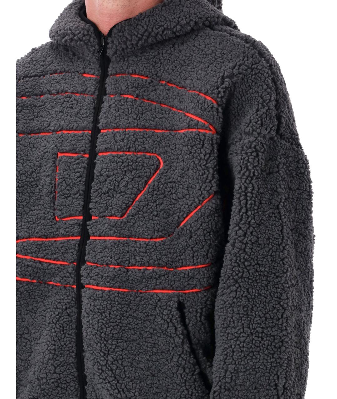 DIESEL Серая полиэстеровая куртка, фото 4