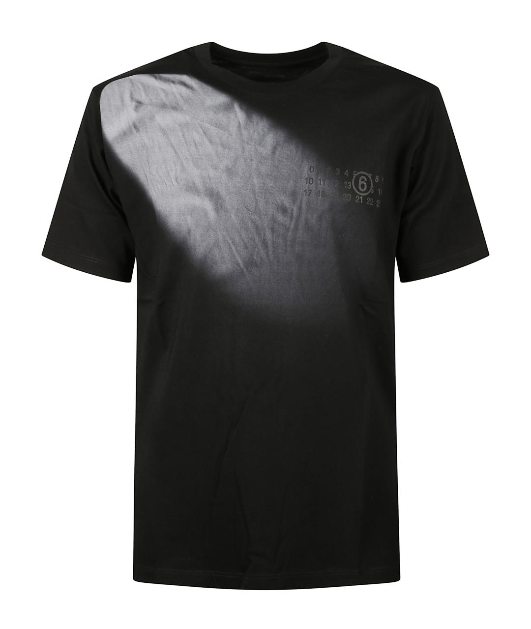 MM6 MAISON MARGIELA Черная хлопковая футболка, фото 1