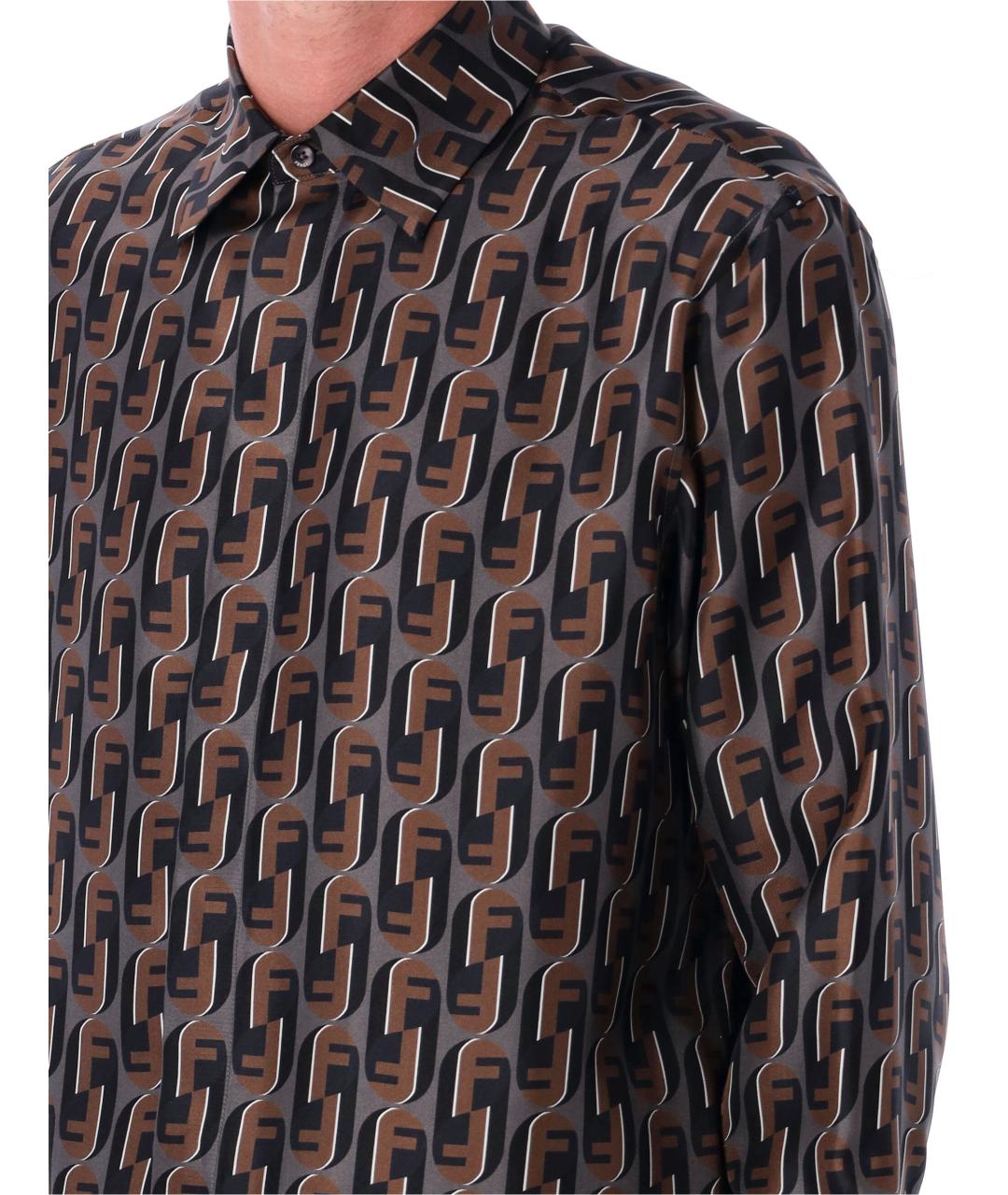 FENDI Мульти шелковая кэжуал рубашка, фото 4