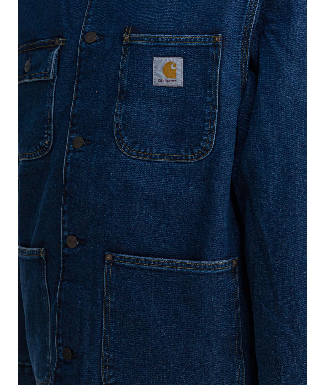 CARHARTT WIP Синяя хлопковая куртка, фото 4