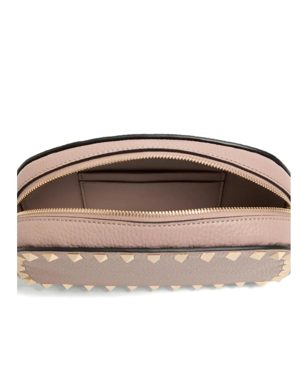 VALENTINO Розовая кожаная сумка через плечо, фото 5