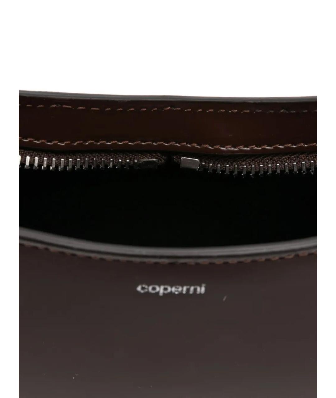 COPERNI Коричневая кожаная сумка с короткими ручками, фото 3