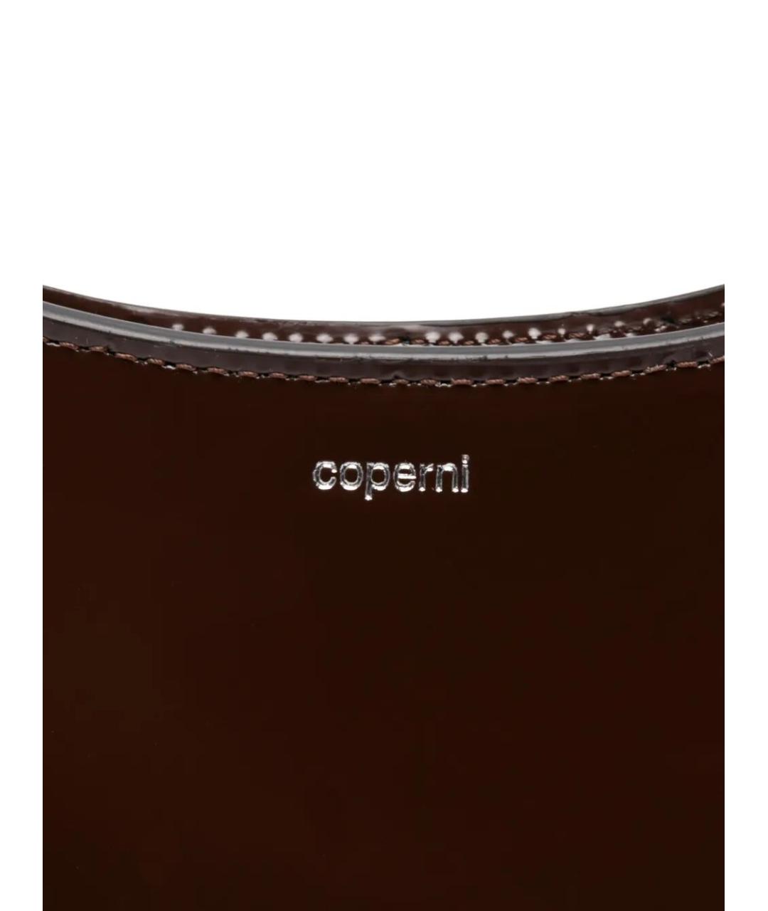 COPERNI Коричневая кожаная сумка с короткими ручками, фото 4