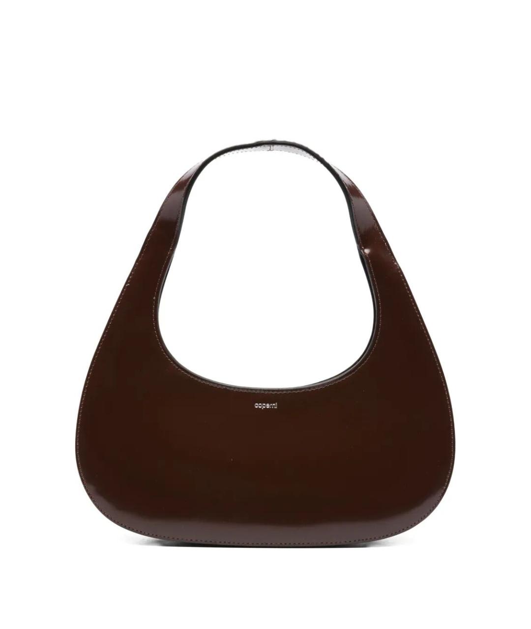 COPERNI Коричневая кожаная сумка с короткими ручками, фото 1