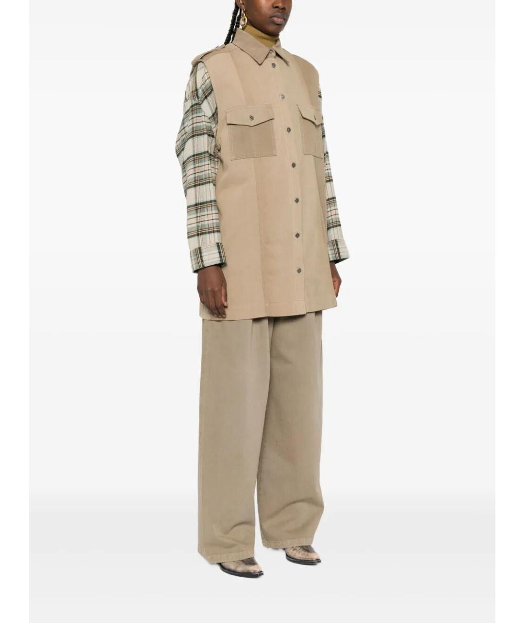 GOLDEN GOOSE DELUXE BRAND Зеленый хлопковый жилет, фото 5