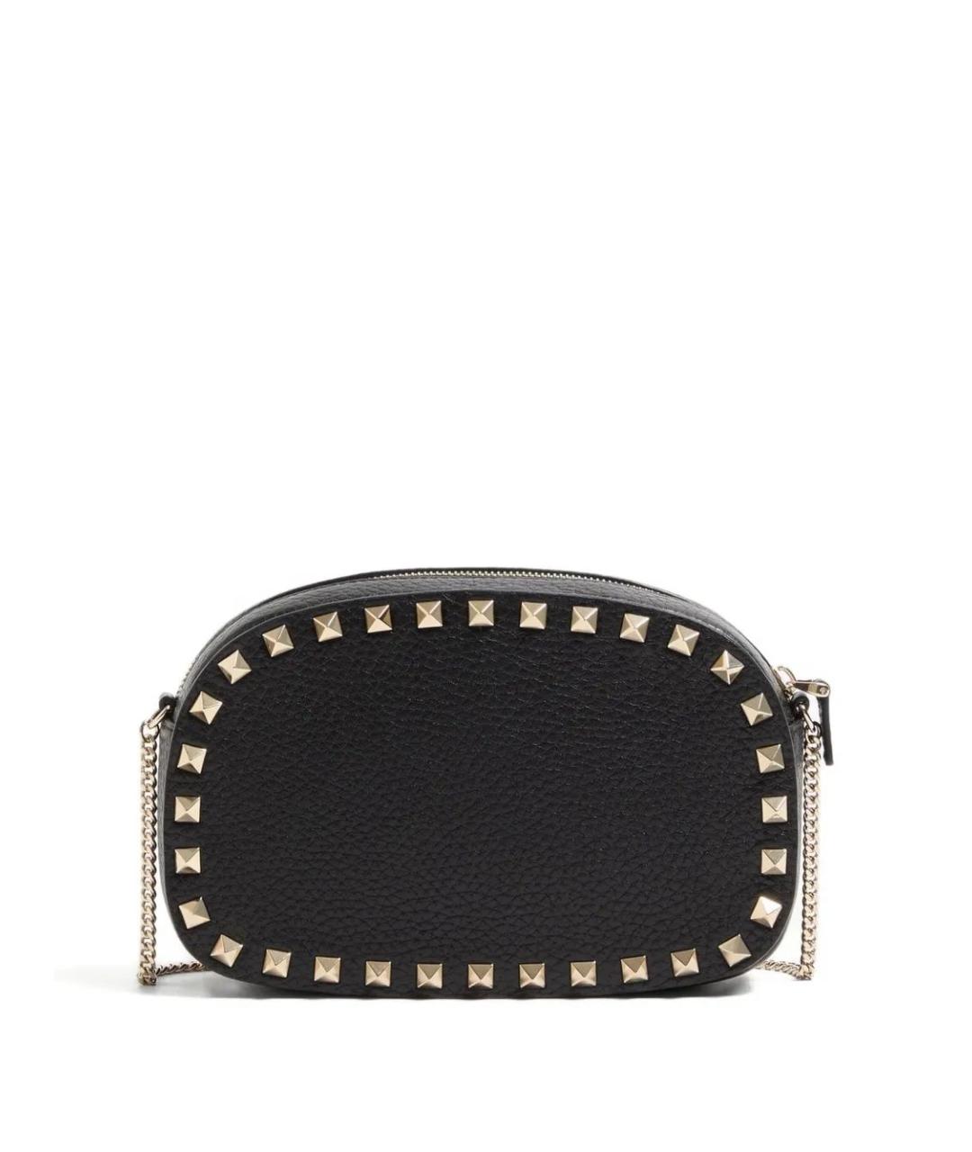 VALENTINO Черная кожаная сумка через плечо, фото 2