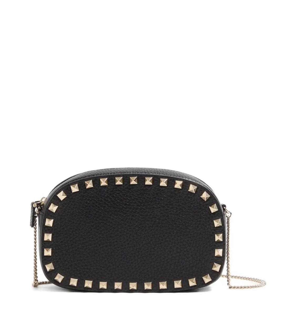 VALENTINO Черная кожаная сумка через плечо, фото 1