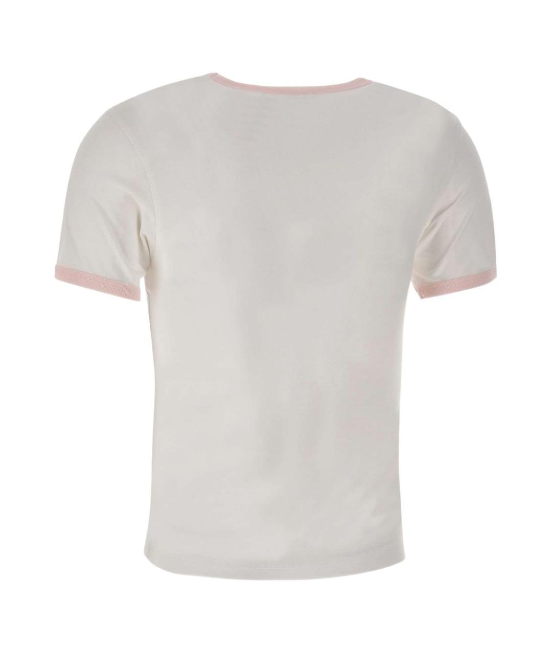 CASABLANCA Белая хлопковая футболка, фото 2