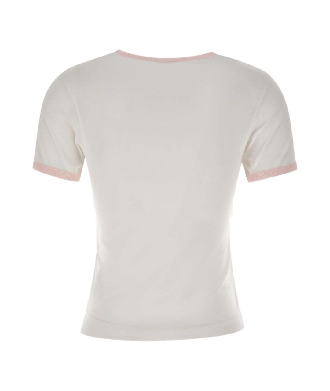 CASABLANCA Белая хлопковая футболка, фото 3