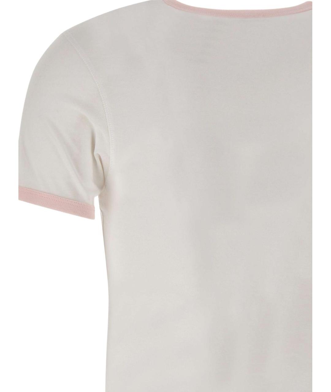 CASABLANCA Белая хлопковая футболка, фото 5