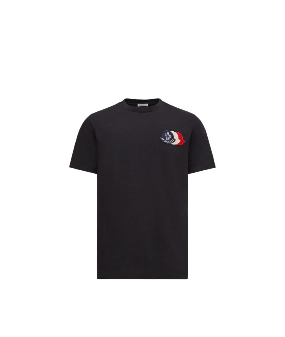MONCLER Синяя хлопковая футболка, фото 1