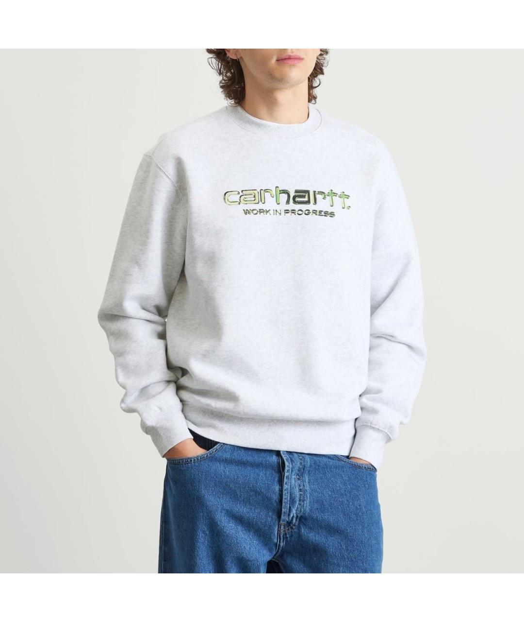 CARHARTT WIP Серый хлопковый джемпер / свитер, фото 2