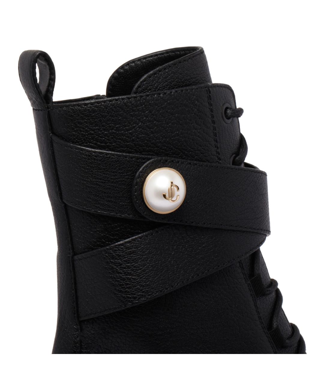 JIMMY CHOO Черные кожаные ботинки, фото 4