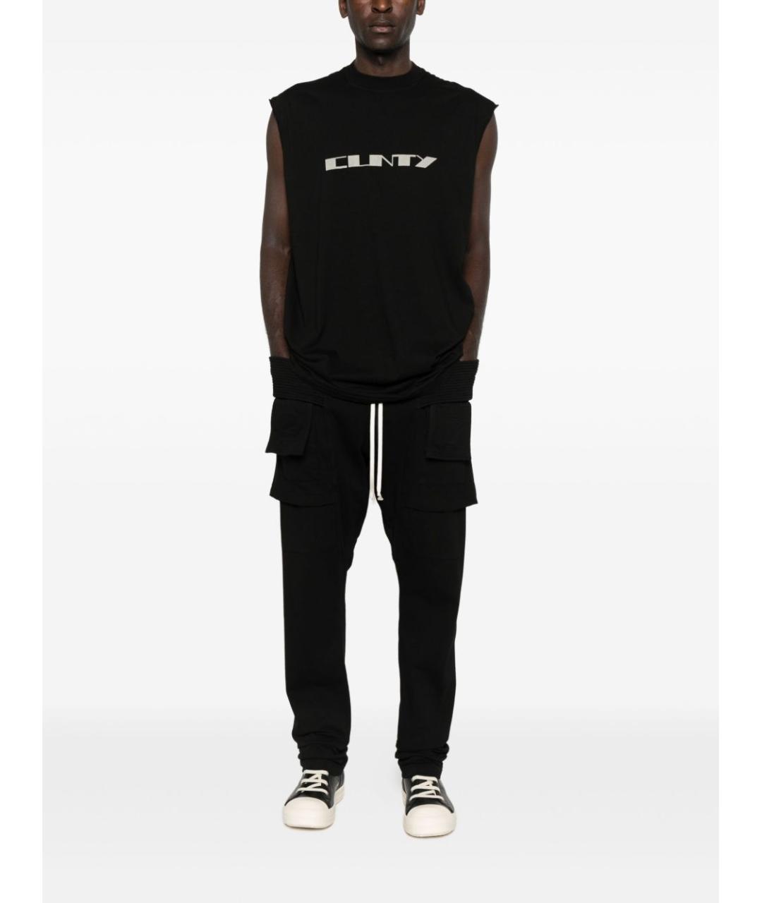 RICK OWENS DRKSHDW Черная хлопковая футболка, фото 2