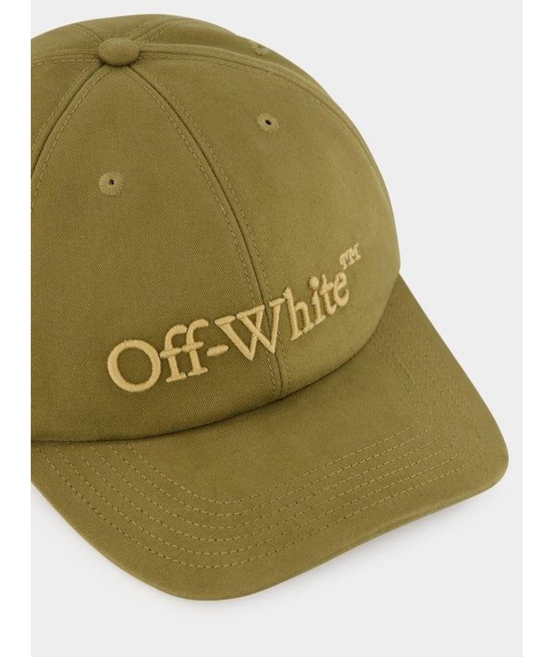 OFF-WHITE Зеленая хлопковая кепка/бейсболка, фото 3