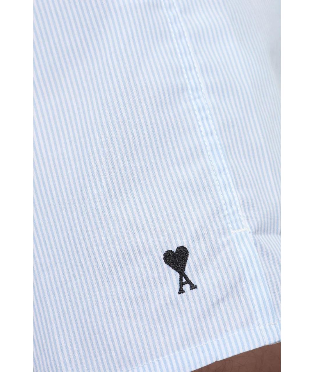 Ami Paris Голубые хлопковые шорты, фото 4