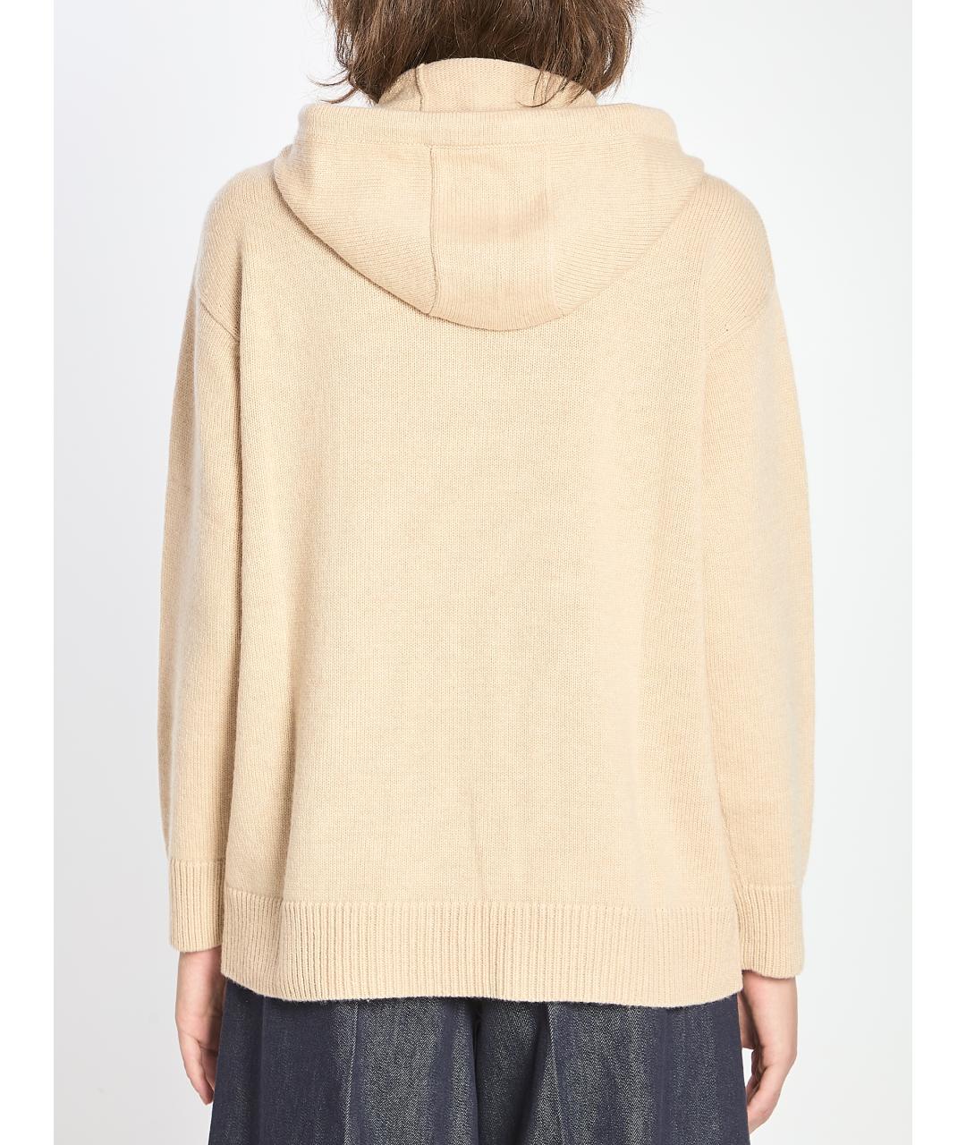 MAX MARA Бежевый шерстяной джемпер / свитер, фото 5