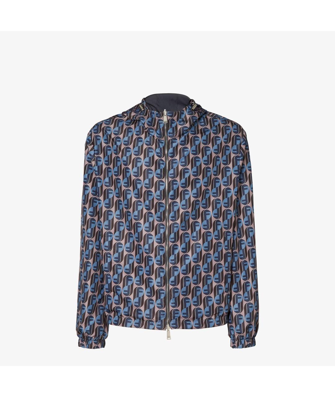 FENDI Темно-синяя полиэстеровая куртка, фото 4