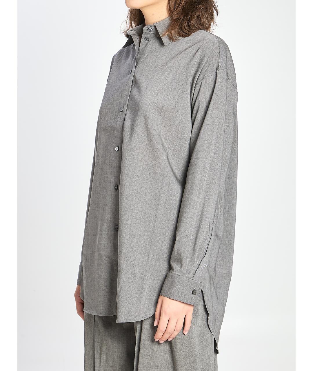 JACQUEMUS Серая шерстяная рубашка, фото 3