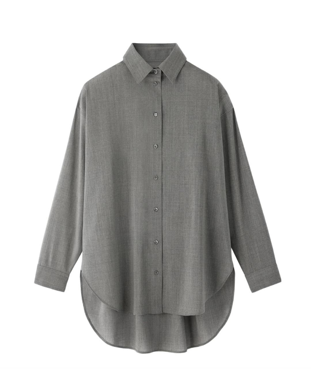 JACQUEMUS Серая шерстяная рубашка, фото 1