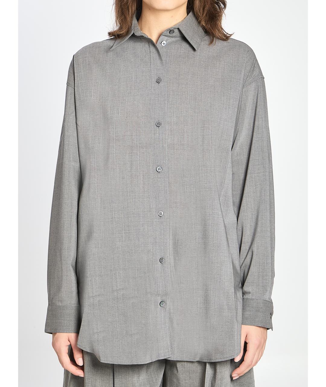 JACQUEMUS Серая шерстяная рубашка, фото 2