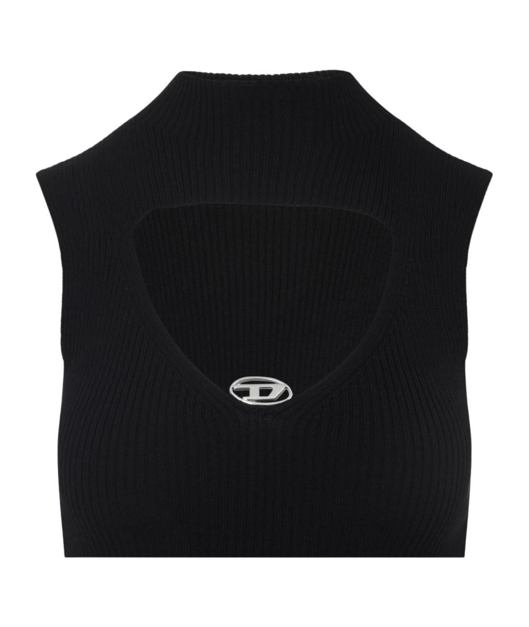 DIESEL Черное полиамидовое повседневное платье, фото 3