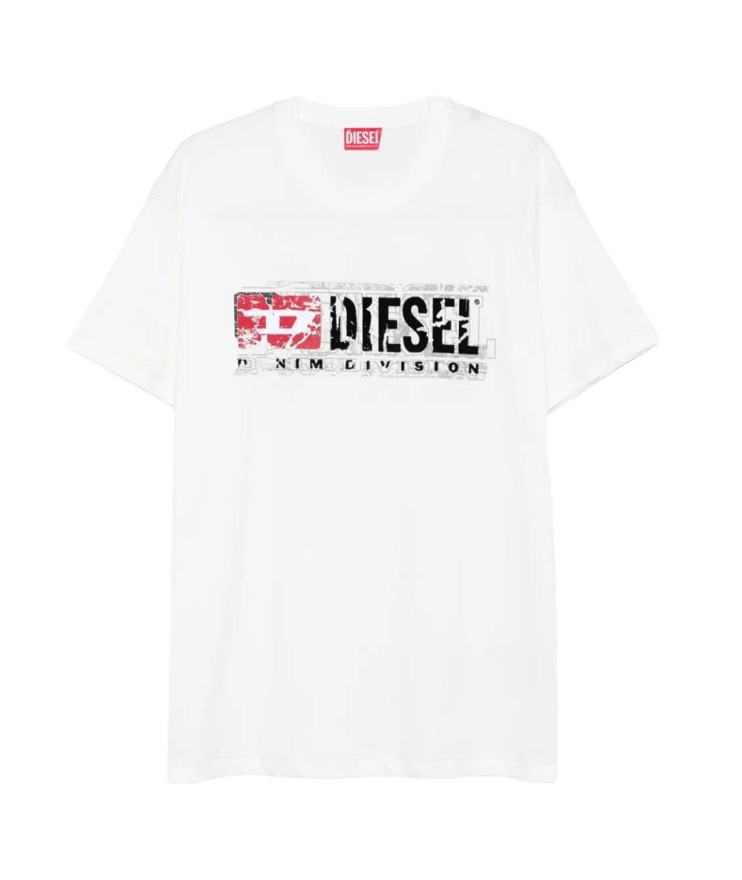 DIESEL Белая хлопковая футболка, фото 1