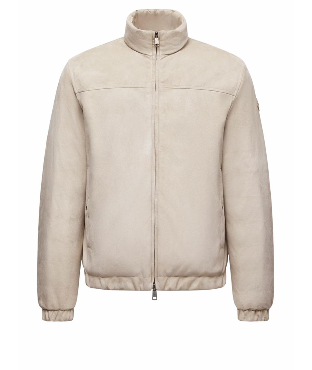 MONCLER Бежевая замшевая куртка, фото 1